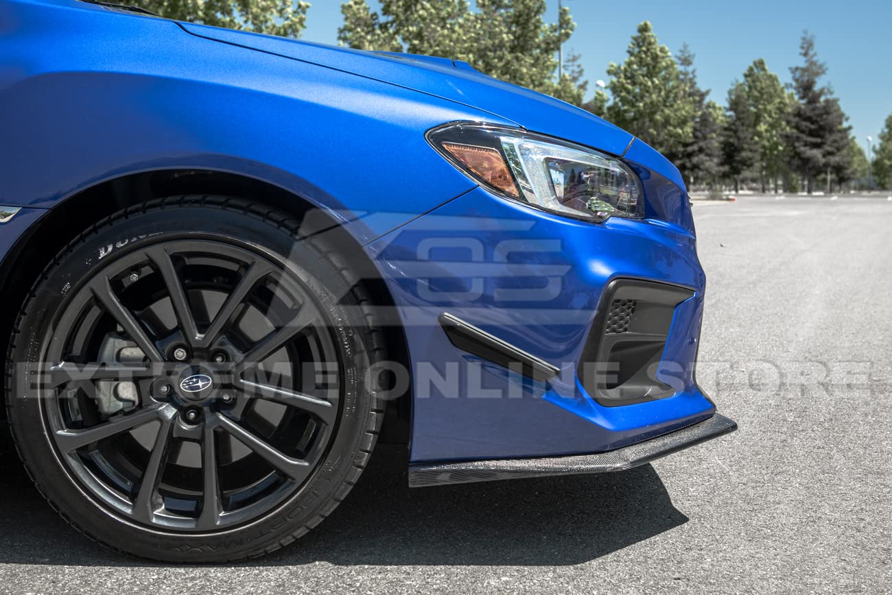 2018-2021 Subaru WRX & STi JDM HT Style Carbon Fiber Front Bumper Lip Splitter - Replacement Lower Spoiler for Enhanced Aerodynamics & Sporty Look - Perfect for Street Racing & Car Shows