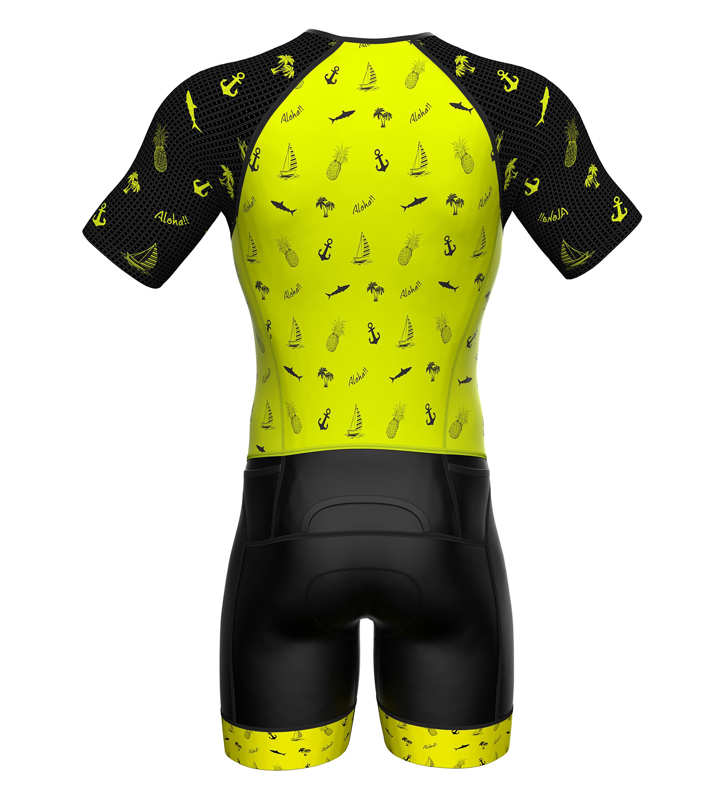 Sparx Men's Elite Aerosuit Triathlon Suit - Short Sleeve Triathlon Skinsuit for Cycling, Running & Swimming - Lightweight & Breathable Competition Gear