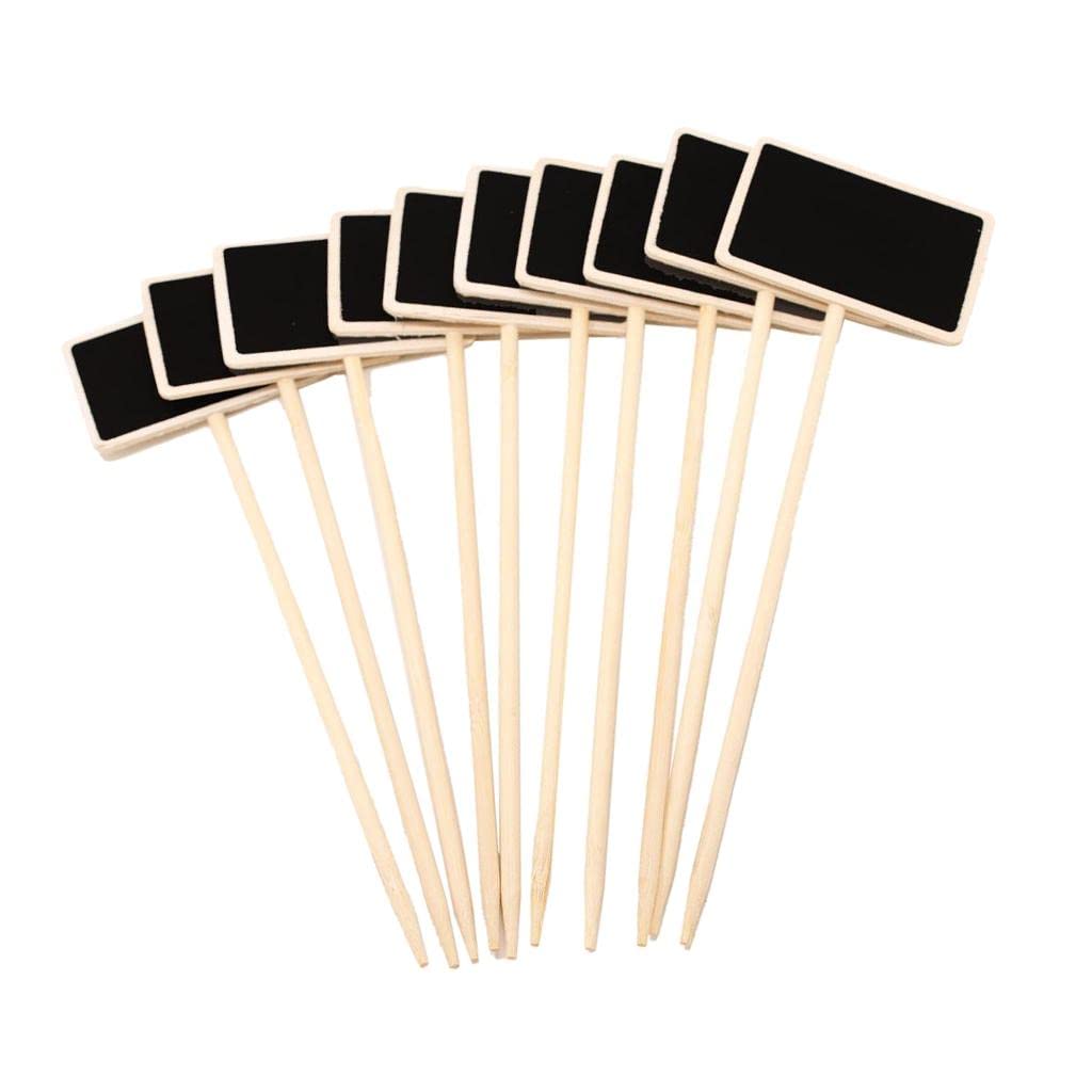 Gazechimp 10Pcs Mini Wooden Planters with Blackboard - Wedding Favors, Chalkboard Tags for DIY Crafts, Home Decor & Garden Markers