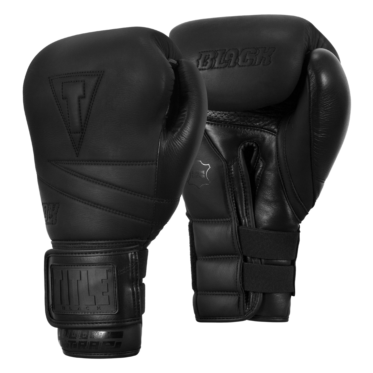 Premium Black Leather Boxing Gloves with Reinforced Padding - Ideal for Training, Sparring & Heavy Bag Workouts