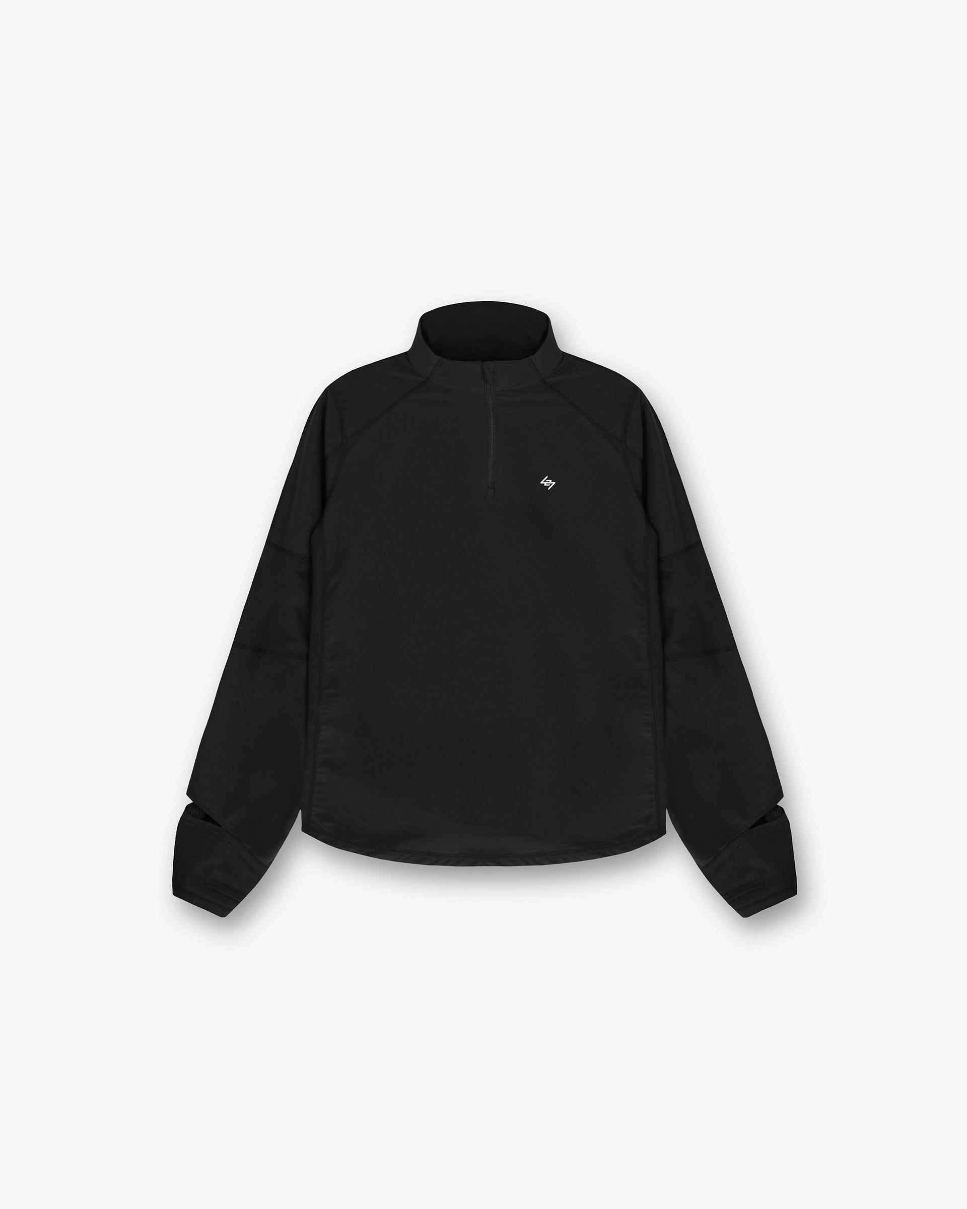 247 Run Quarter Zip Pullover - Lightweight Performance Running Jacket for Men & Women | Jet Black | Perfect for Jogging, Gym & Outdoor Activities
