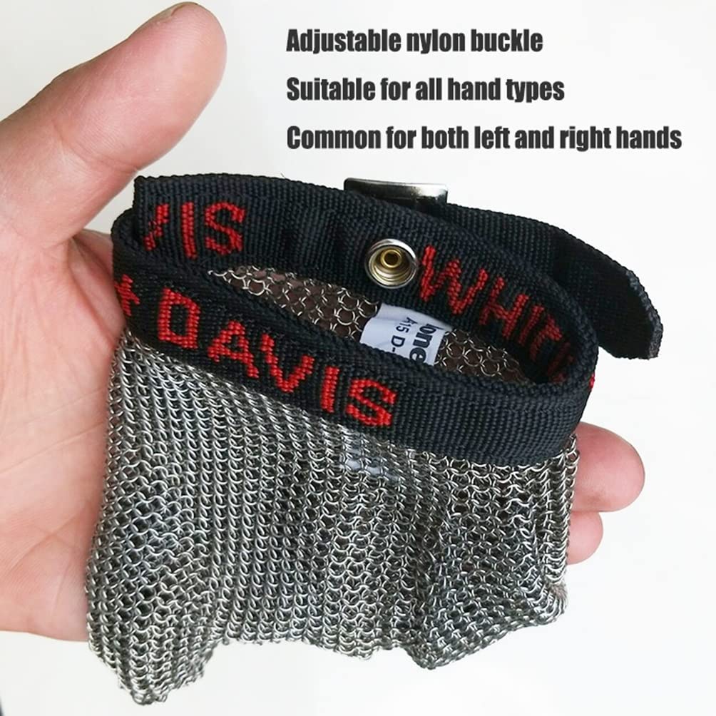 Cut Resistant Stainless Steel Gloves for Work - Chainmail Safety Gloves for Cutting, Slicing & Handling Sharp Objects - Ambidextrous Fit (Size S) - Ideal for Butchers, Chefs, Construction & Industrial Workers