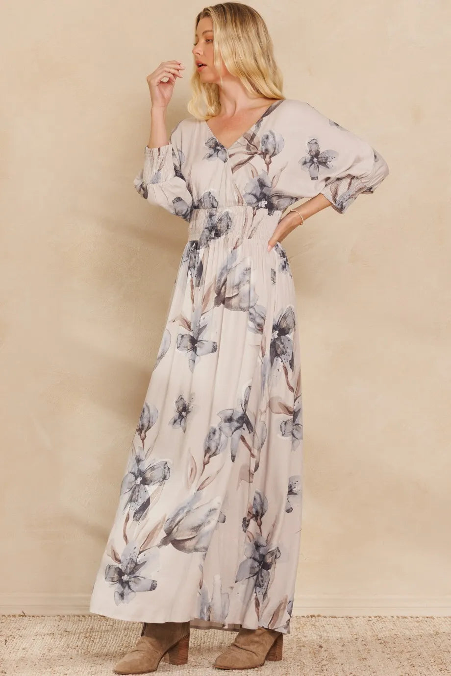 Floral Print Open Back Maxi Dress for Women - Summer Beach Vacation, Resort Wear, Boho Chic Dress for Pool Party & Tropical Getaways