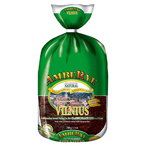 AmbeRye Vilnius Classic Black Rye Bread - All Natural Whole Grain Imported Rye Bread, 24.7 oz/700 g - Perfect for Sandwiches, Toast & Healthy Snacks