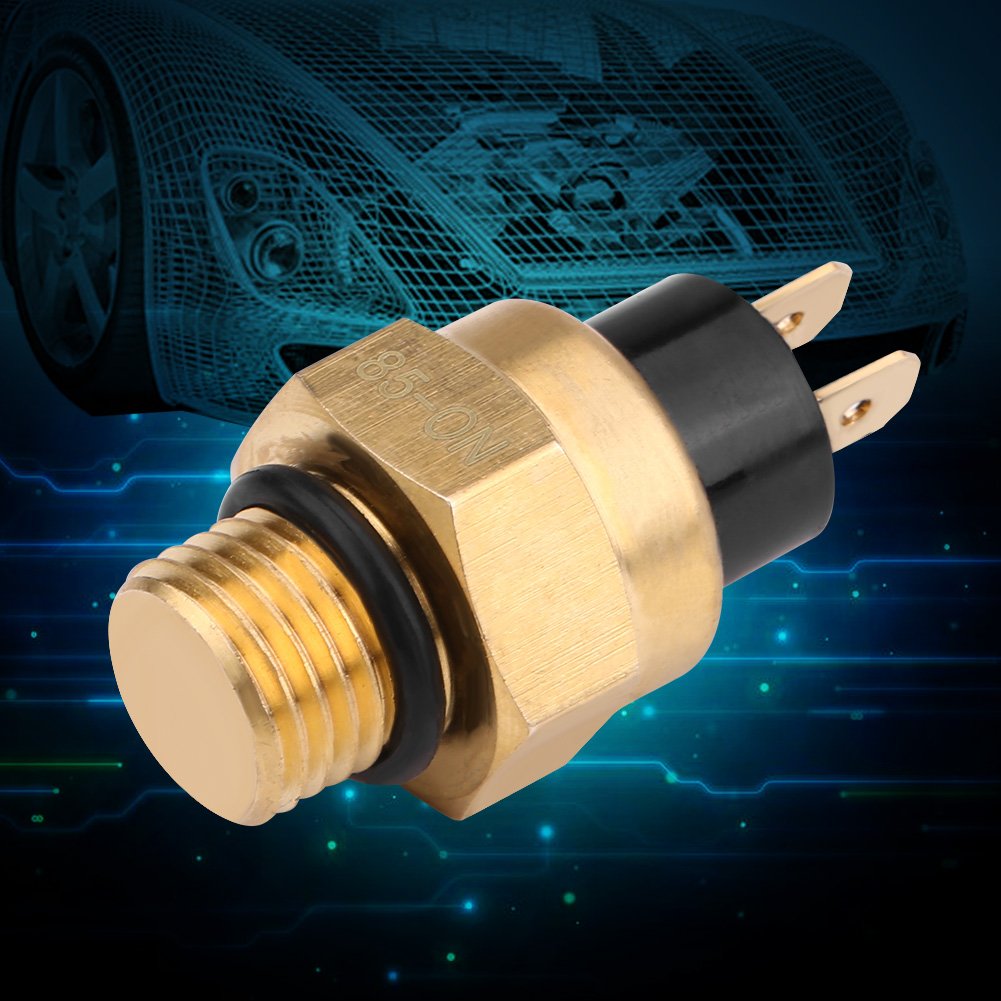High-Quality Copper Fan Temperature Switch & Thermostat (0010033661) for 2-Stroke & 4-Stroke Engines - Perfect for Cooling Systems in Motorcycles, ATVs, and Small Engines