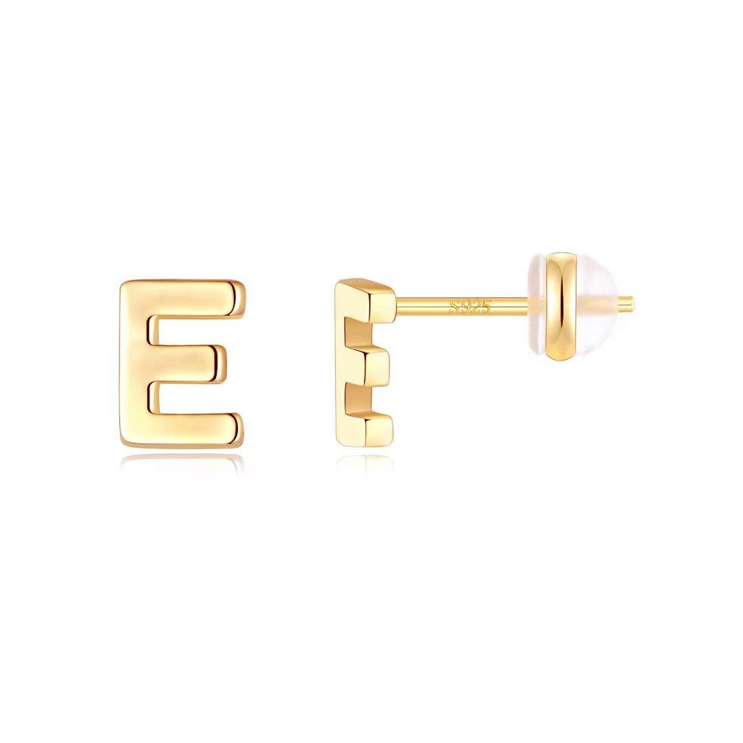 925 Sterling Silver Initial Stud Earrings for Women - Hypoallergenic Small Letter Earrings, Dainty Minimalist Jewelry Gift for Her - Perfect for Everyday Wear, Date Nights & Special Occasions
