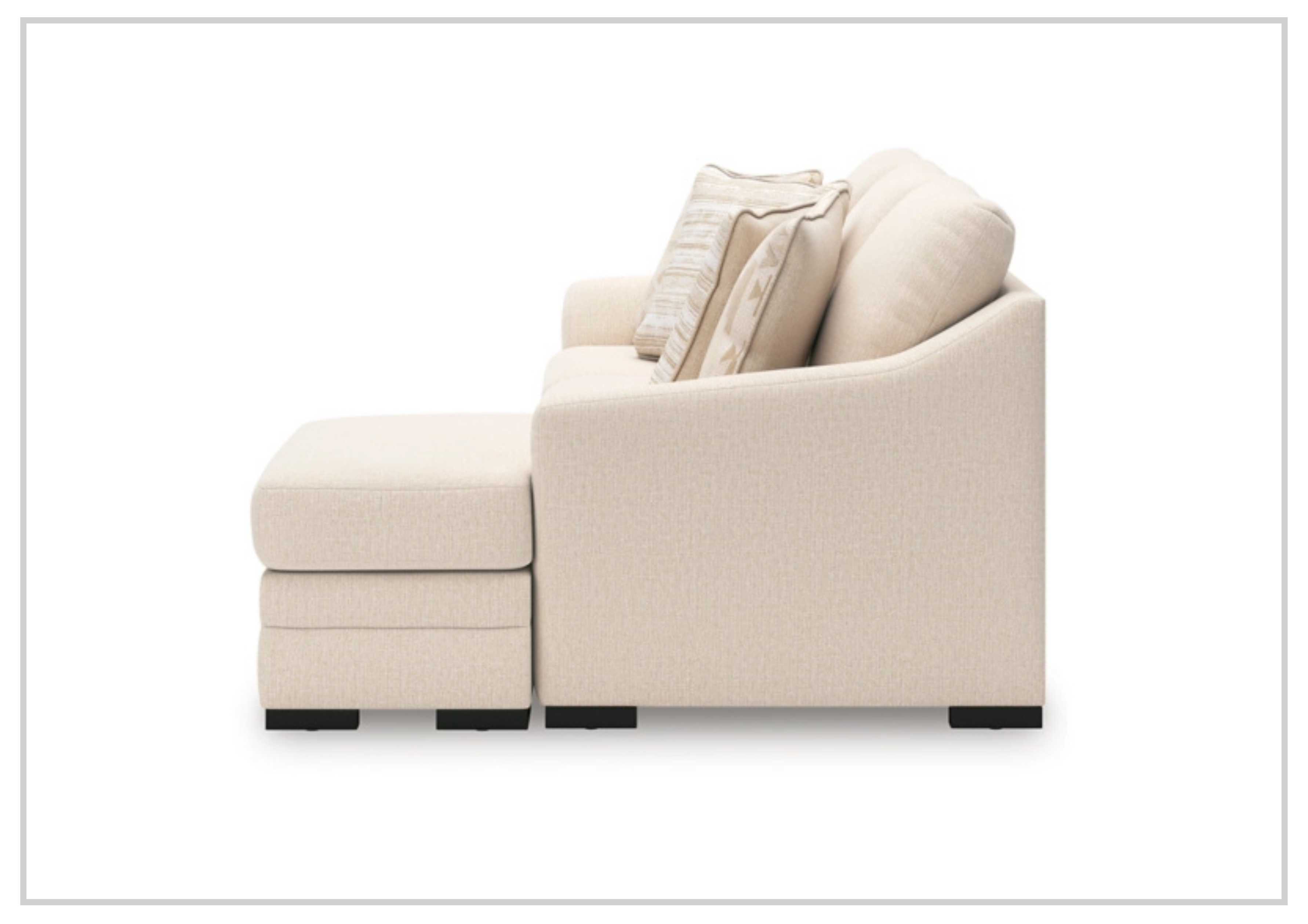 Gio Italia Lorien Queen Fabric Sleeper Sectional Sofa with Chaise Lounge - Modern Convertible Sleeper Couch for Small Spaces, Living Room & Guest Room