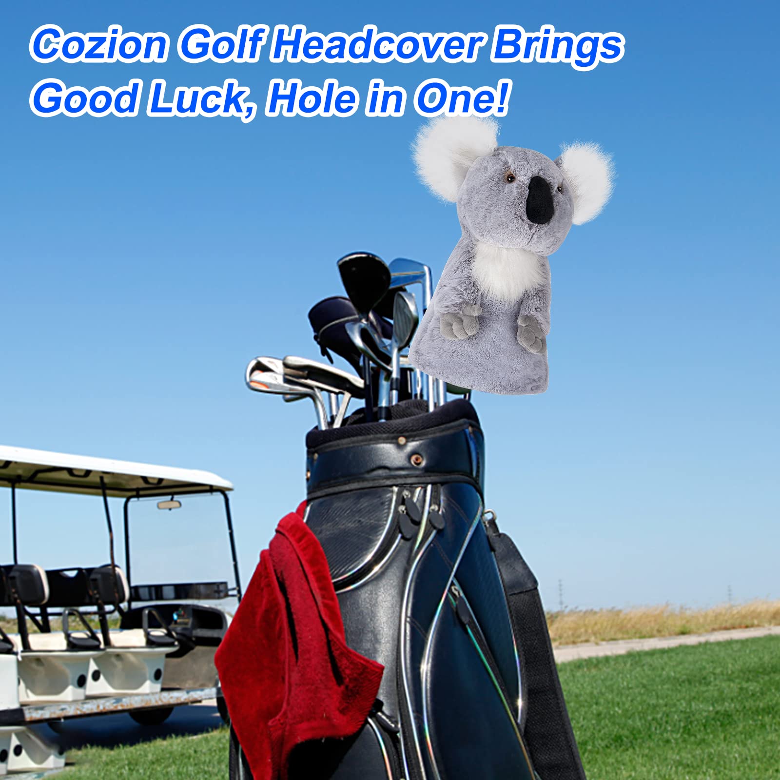 Koala Golf Club Headcovers for Woods & Drivers - Premium Animal Design Golf Head Covers for Men & Women | Perfect for Golf Course Protection & Style Enhancement