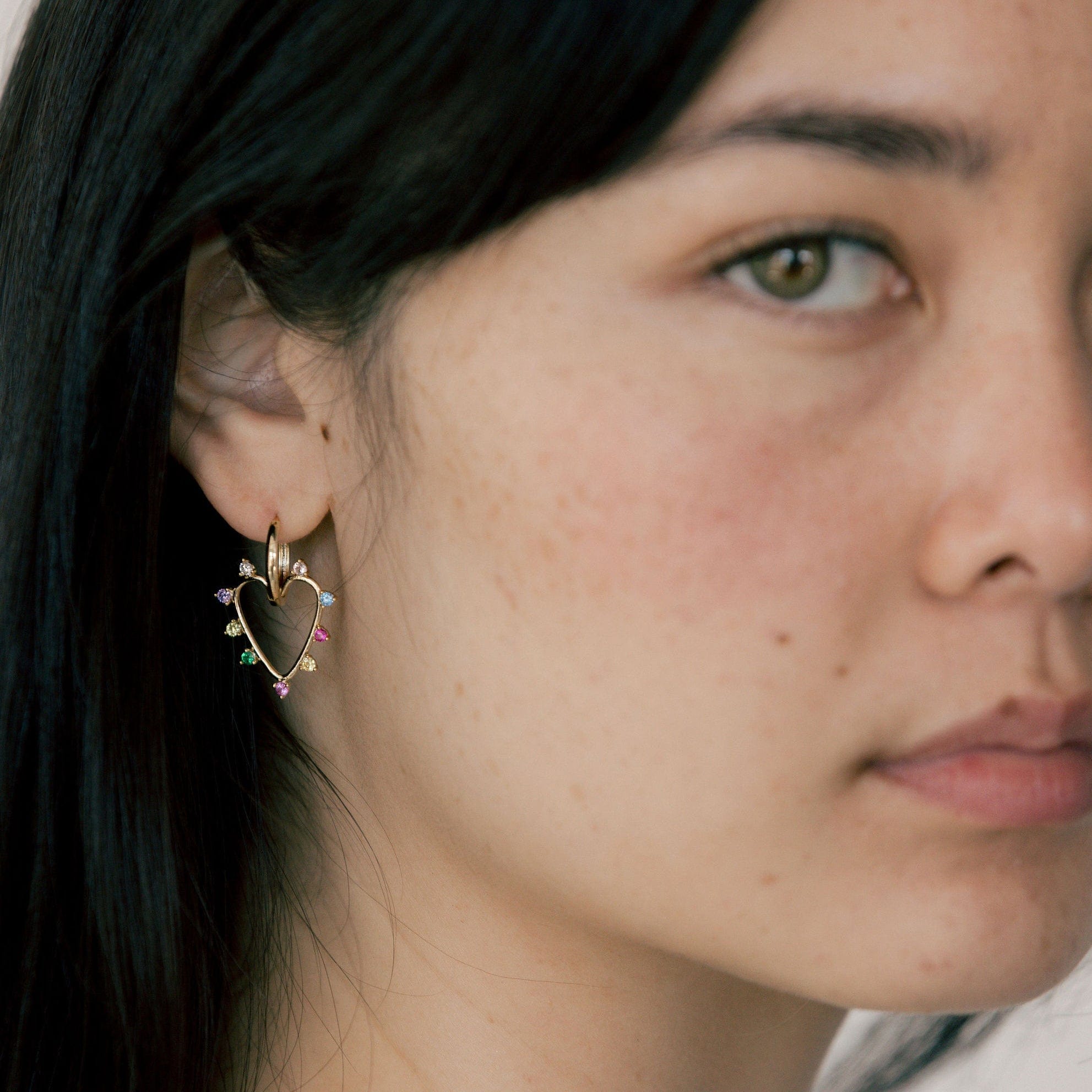 Chapel Heart Hoop Earrings - Sterling Silver Dainty Huggie Hoops for Women - Perfect for Valentine's Day, Anniversary Gifts & Everyday Wear