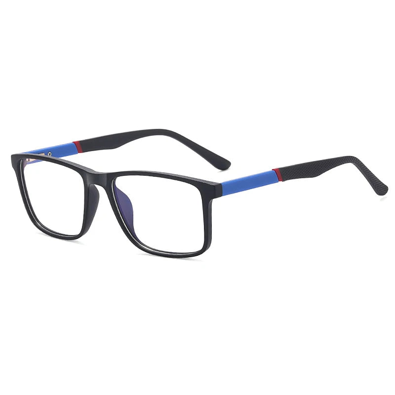 CCspace Unisex Full Rim Square TR90 Titanium Eyeglasses Frame 57307 - Lightweight & Durable Glasses for Work, Reading & Everyday Wear