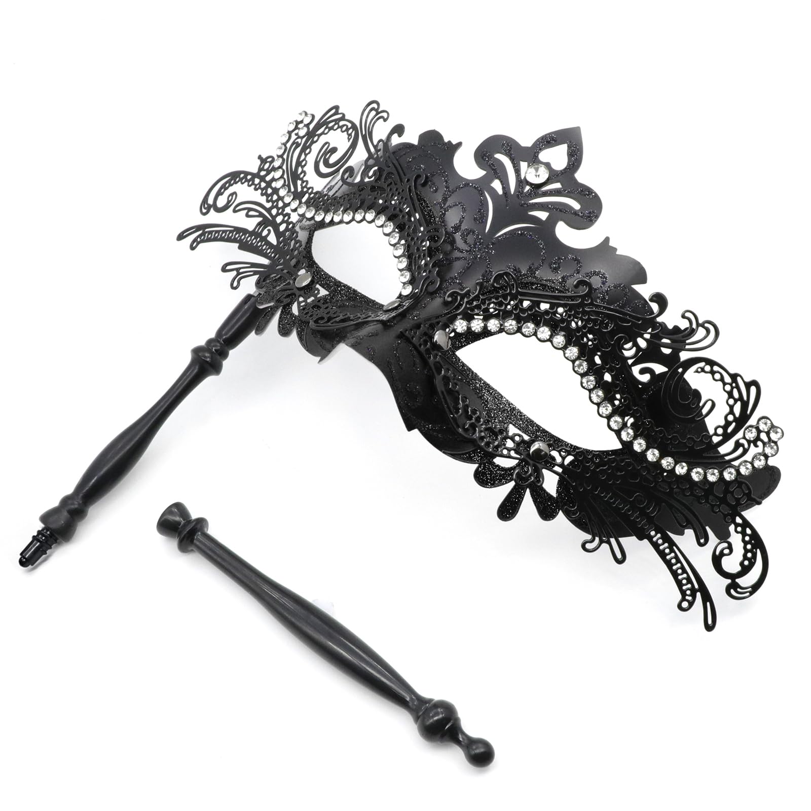 Venetian Masquerade Masks Set for Couples - Handheld Party Costume Accessory for Women & Men | Perfect for Balls & Costume Parties