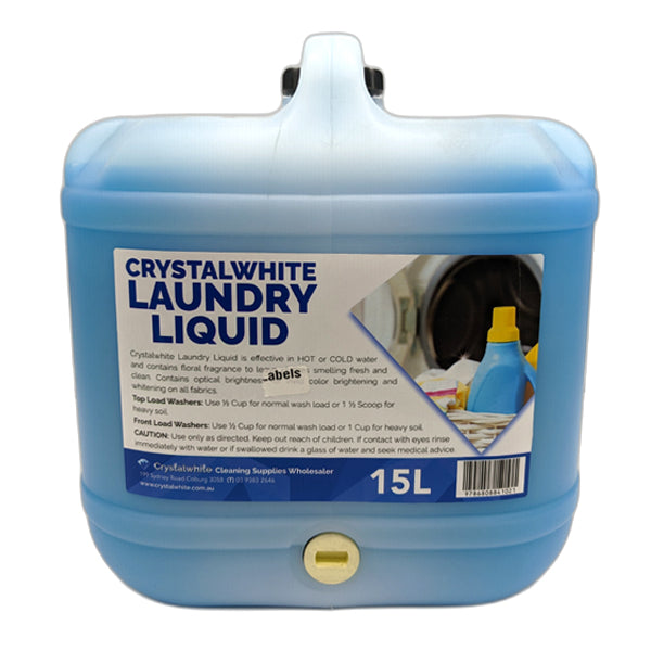 Crystalwhite Laundry Detergent Liquid - Gentle & Effective Stain Remover for All Fabrics | Perfect for Everyday Laundry, Baby Clothes & Delicates