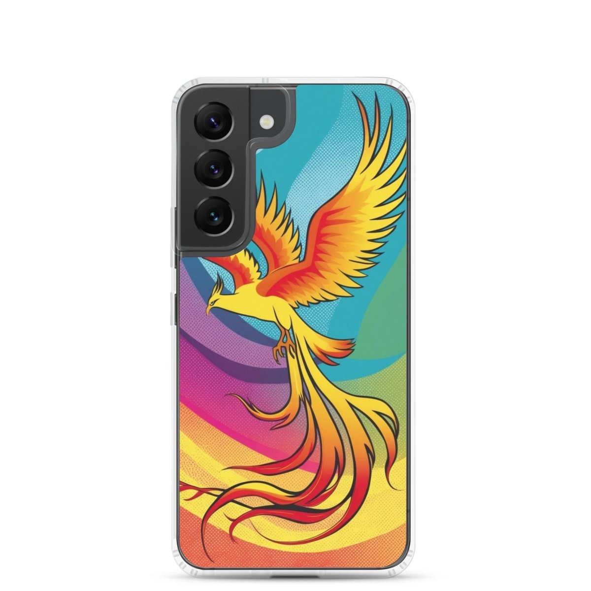 Premium Clear Phone Case for Samsung Galaxy Series - Slim Protective Cover with Rising Phoenix Design - Perfect for Everyday Use, Travel & Work