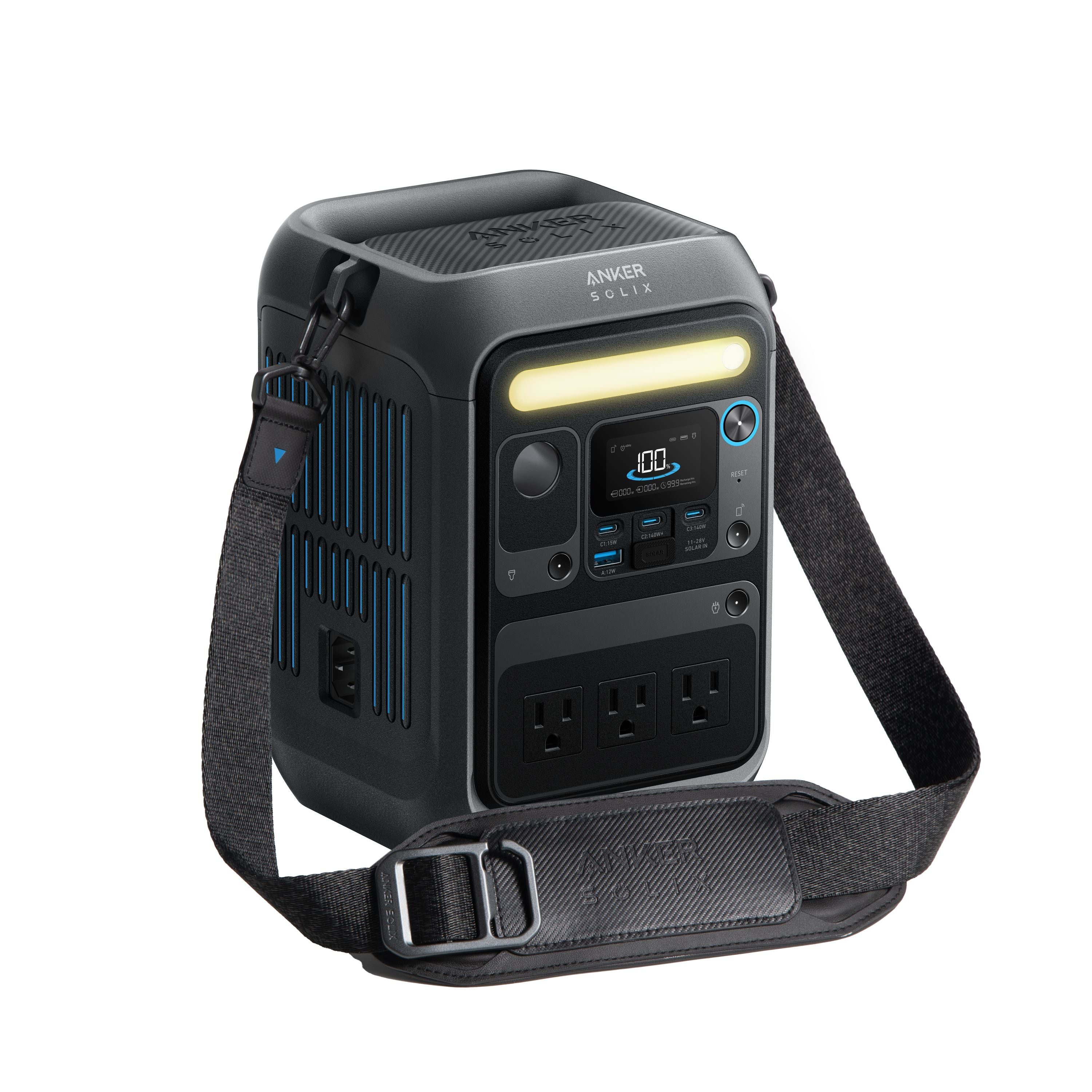 Anker SOLIX C200X 230Wh 300W Portable Power Station - Compact Solar Generator for Camping, Emergencies & Outdoor Adventures | USB-C PD & AC Outlet | Lightweight Backup Battery for Home & Travel