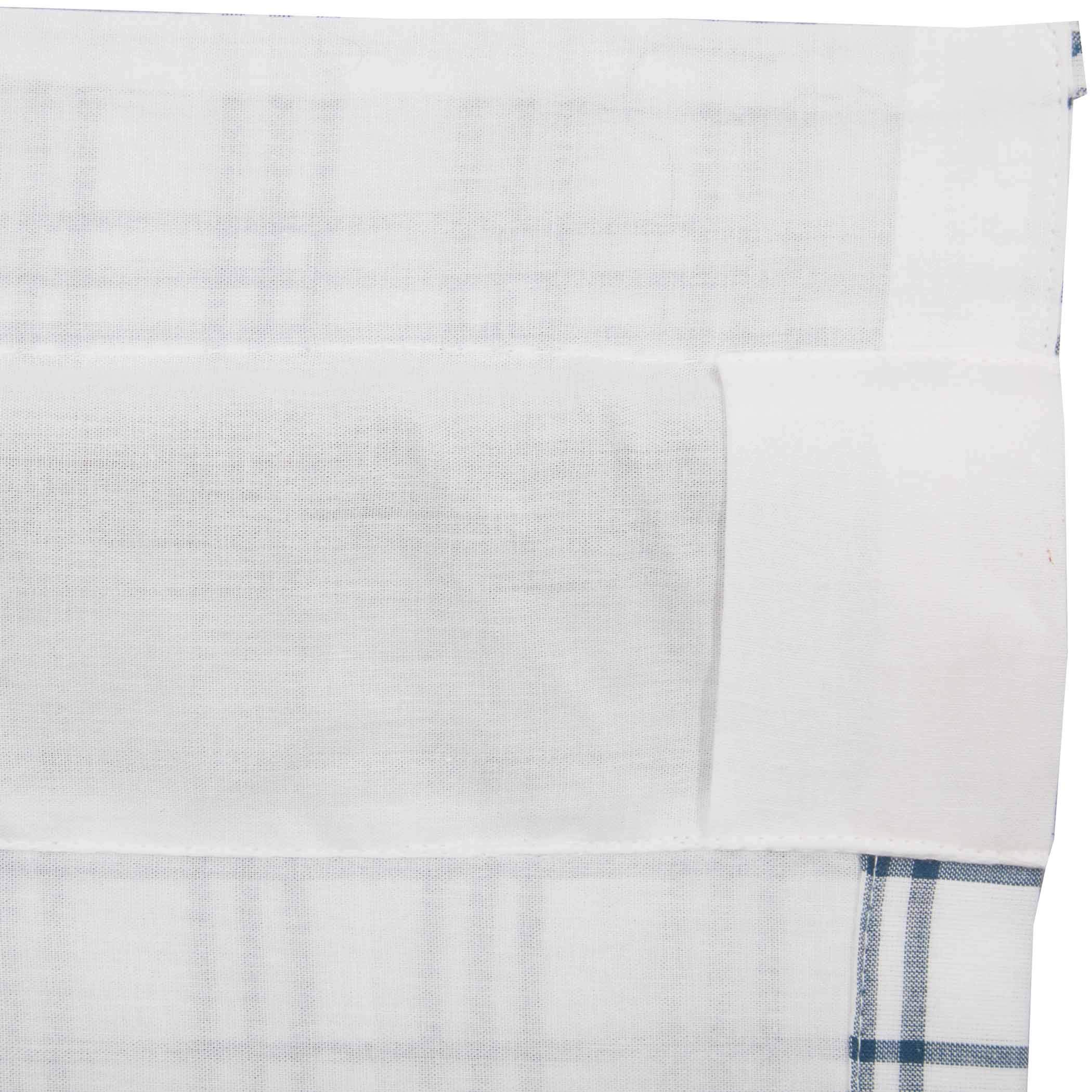 Sawyer Mill Plaid Cotton Farmhouse Curtains - Rod Pocket & Drawstring Ties Prairie Panel Pair in Blue | Rustic Window Treatments for Living Room, Bedroom & Kitchen Decor