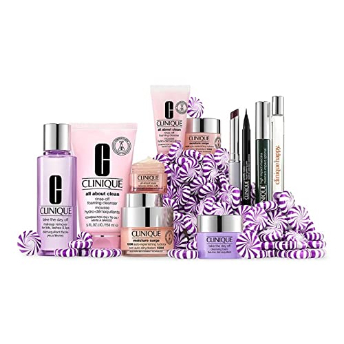Clinique Fresh Face Forward Skincare & Makeup Gift Set - 7 Full Size Products (12 pcs) $214 Value - Perfect for Holidays, Birthdays & Self-Care Gifts
