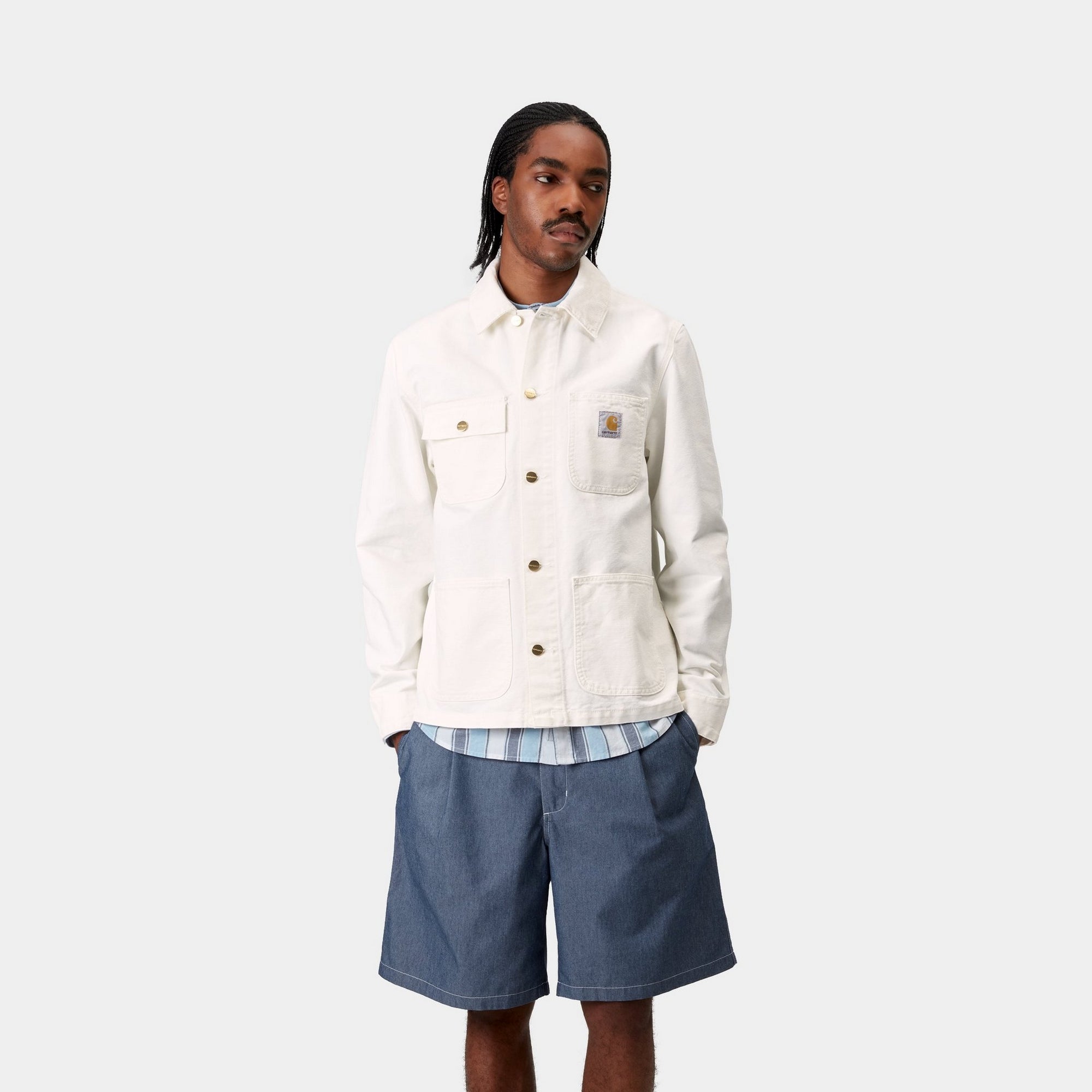 Michigan Chore Coat for Men - Spring Waxed Cotton Jacket (Rinsed Finish) | Durable Workwear for Outdoor Activities, Hiking & Casual Wear