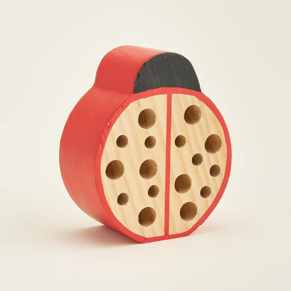 Ladybird Bug Hotel - Natural Insect Habitat for Garden & Outdoor Use - Attract Beneficial Bugs to Your Backyard