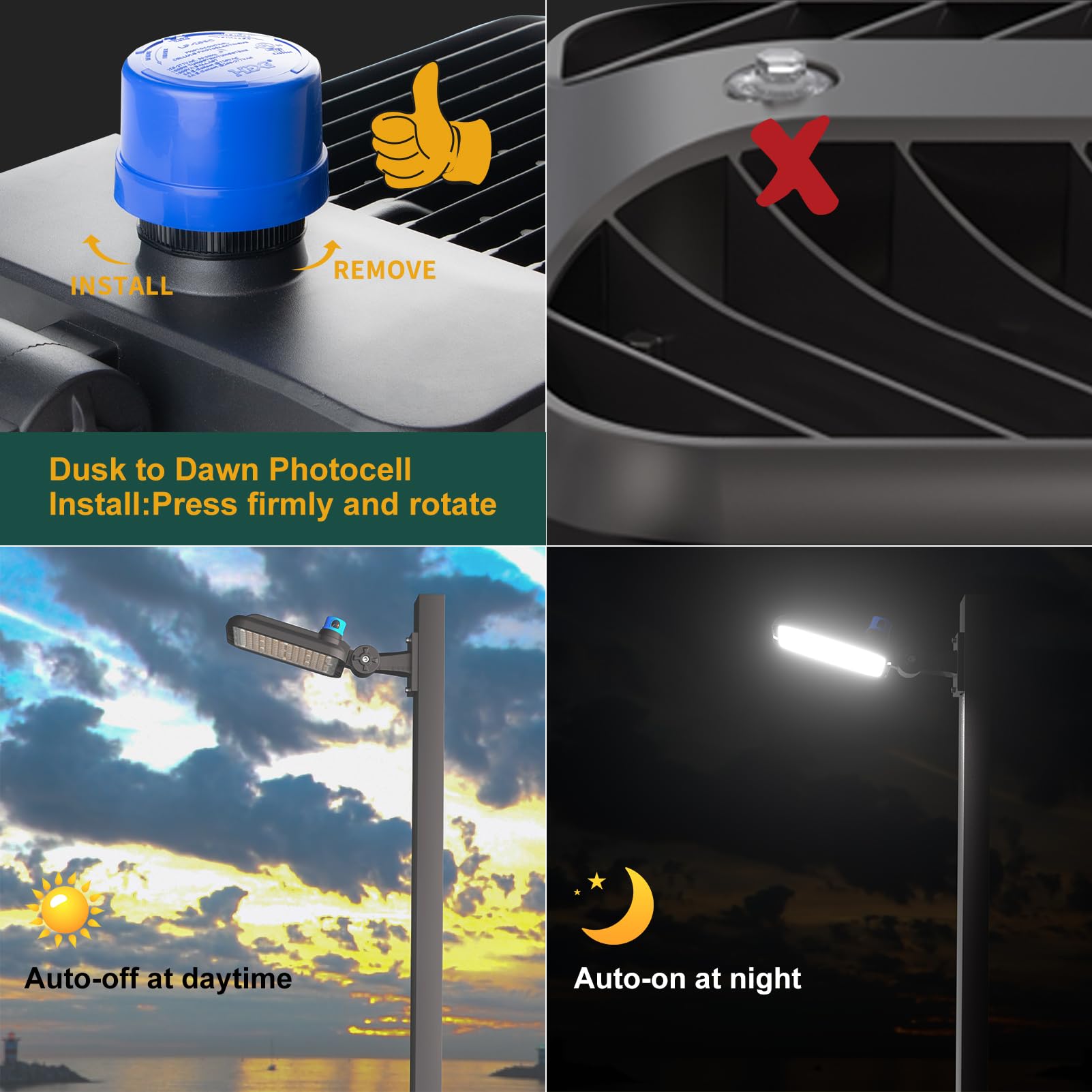 **320W (350 x 1W LED) High-Efficiency LED Parking Lot Light – 48,000 Lumens (Equivalent to 1200W HID/HPS) – 150LM/W Arm Mount – Dusk to Dawn Sensor – IP65 Waterproof – 6KV Surge Protection – 7-Year Warranty – 2-Pack – Ideal for Outdoor Parking Lots, Streets, and Commercial Areas**