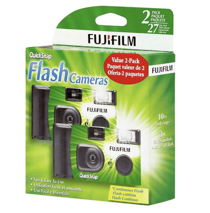 Fujifilm Quicksnap Flash 400 Disposable Camera 2 Pack - Perfect for Parties, Travel & Special Events