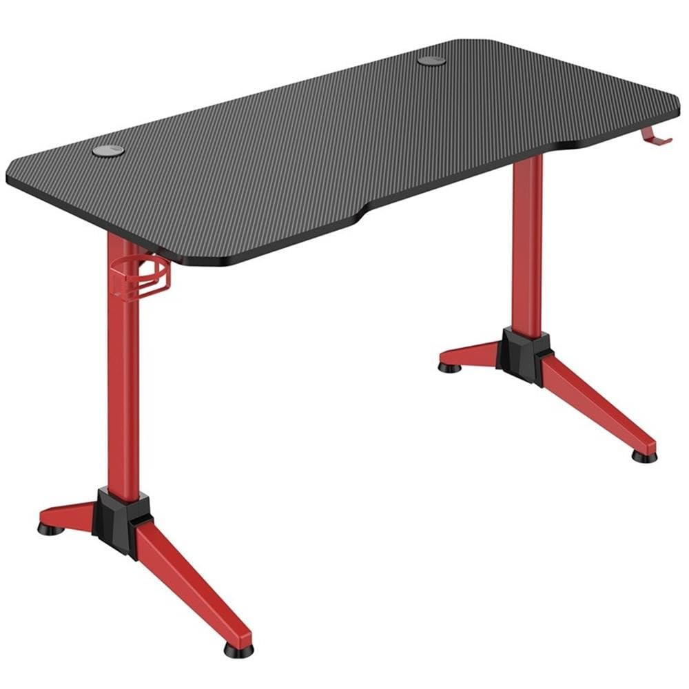 UrbanPro Gaming Desk with LED Lights - Black/Red Computer Desk for Gamers | Ergonomic Design for PC & Console Gaming Setup | Perfect for Home Office & Streaming