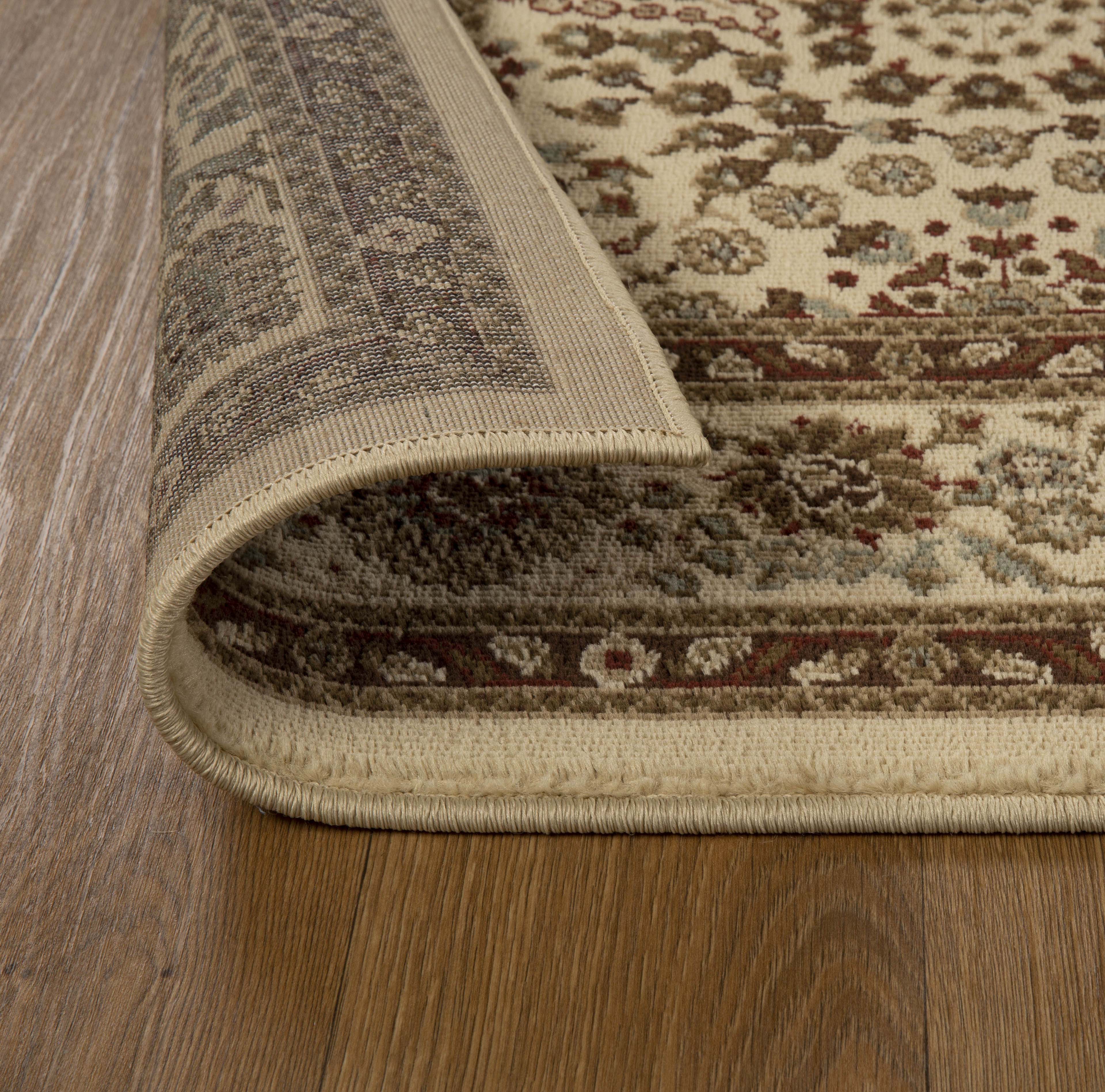 Handmade Oriental Floral Scroll Area Rug - Non-Slip Traditional Indoor Carpet for Living Room, Bedroom, Hallway | Boho Home Decor & Meditation Space Accent