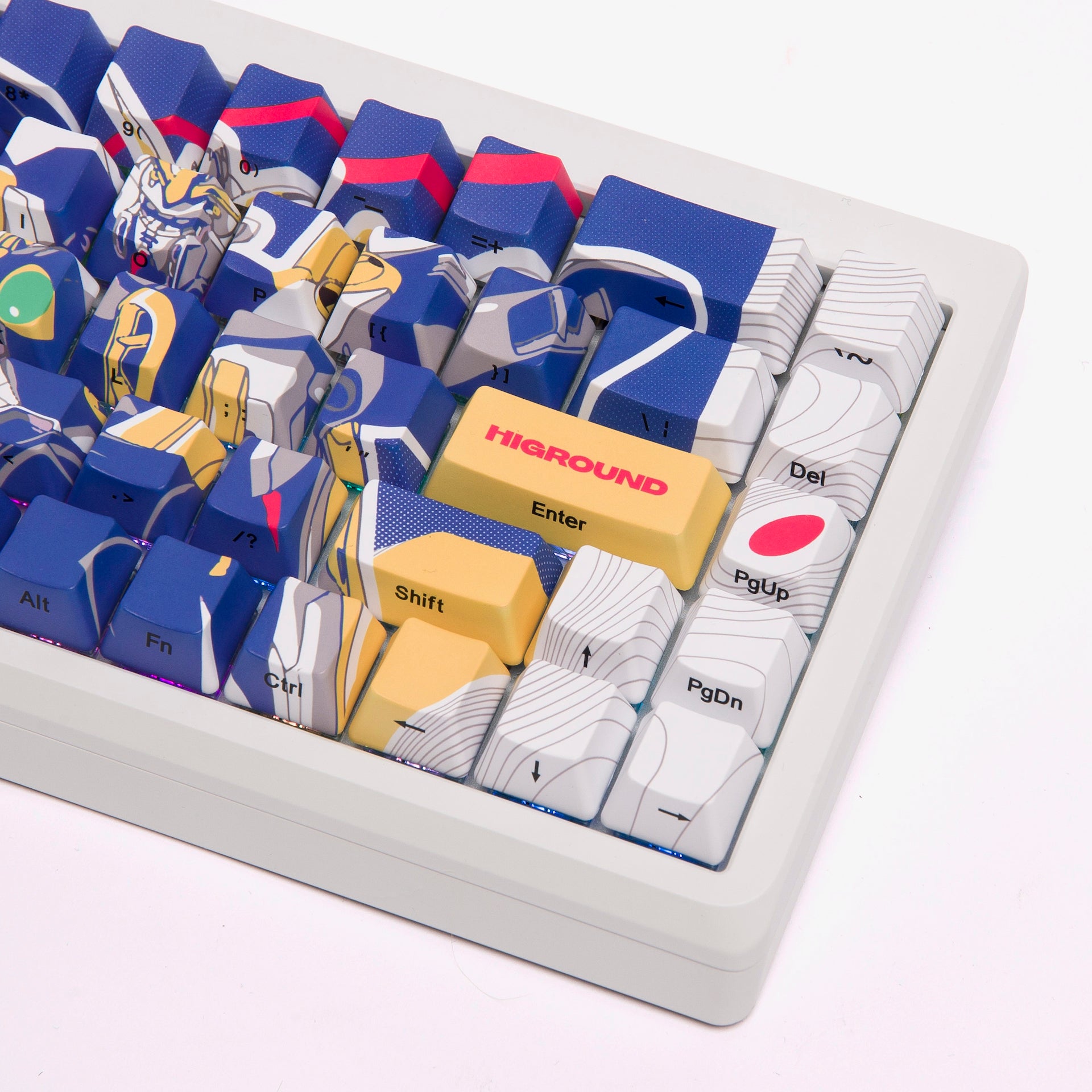 Premium Gundam 68 Keycaps Set for Mechanical Keyboards - Anime Themed Custom Keycaps - Perfect for Gaming, Typing & Mechanical Keyboard Enthusiasts