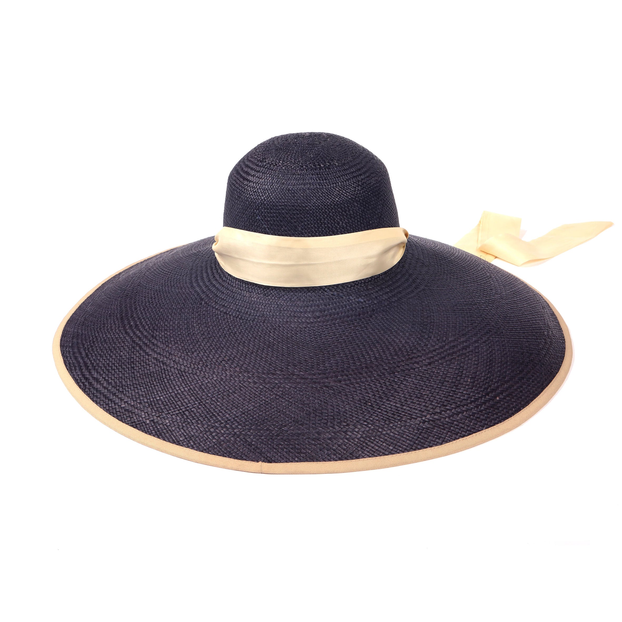 Rina Wide Brim Sun Hat for Women - Navy Blue UPF 50+ Summer Beach Hat, Outdoor Gardening & Travel Sun Protection