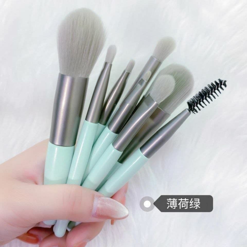 Premium 8-Piece Makeup Brush Set for Foundation, Blush, Eyeshadow, Eyeliner & Brows | Portable Travel Cosmetic Brush Kit | Perfect for Professional Makeup & On-The-Go Touchups