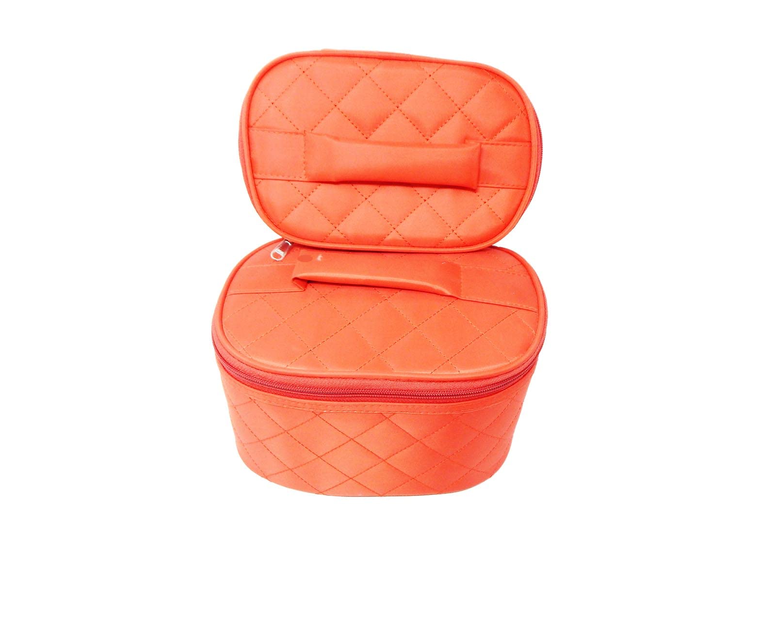 Premium Red Satin Vanity Box Set of 2 - Travel Makeup Organizer & Jewelry Storage Case | Portable Cosmetic Case for Home, Hotel & Bridal Beauty Essentials