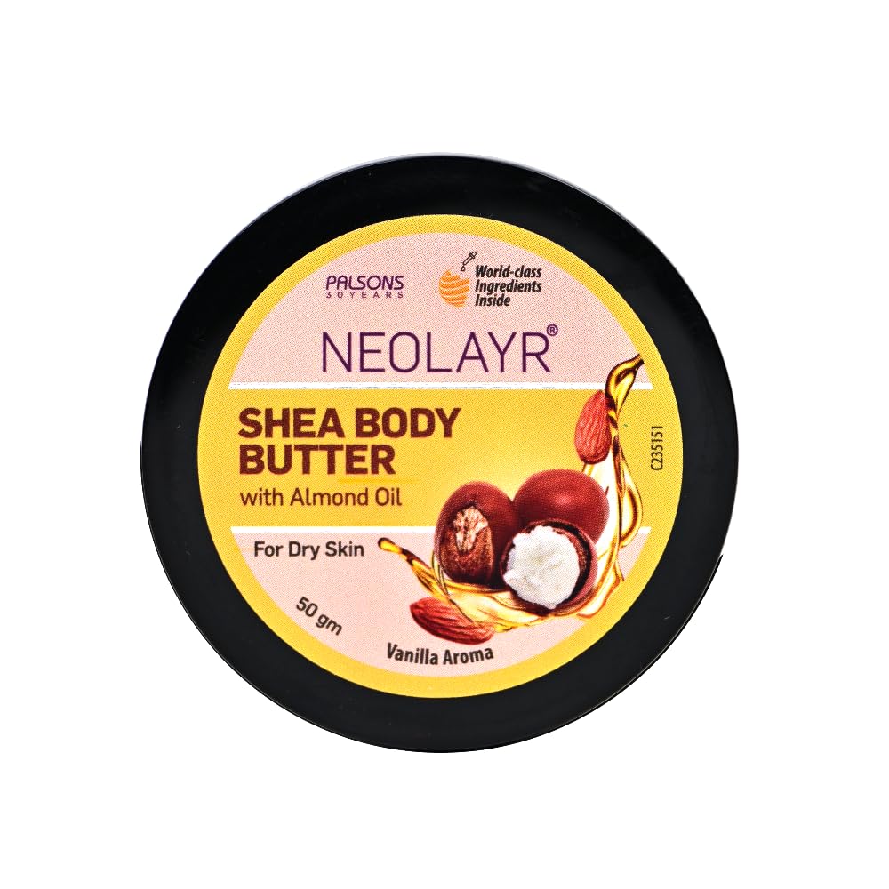 Neolayr Shea Body Butter 50g - Ultra Moisturizing & Nourishing Cream for Dry Skin - Perfect for Daily Hydration & Spa Treatments