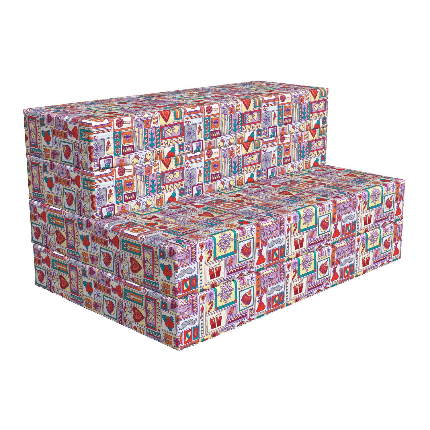 Ambesonne Christmas Foldable Mattress - 74.8