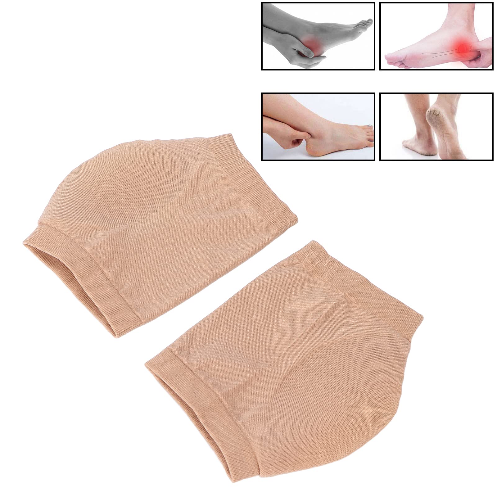 Moisturizing Gel Socks for Dry Cracked Heels - Intensive Hydration Foot Treatment with Lotion, Spa Quality Heel Balm & Softener - Perfect for Overnight Foot Care, Pedicure & Cracked Heel Repair