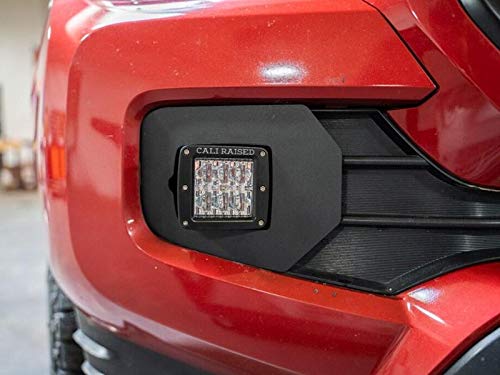 Cali Raised LED Fog Light Pods Kit with Brackets & H11 Adapters - Compatible with 2016-2023 Toyota Tacoma (3x2 18W Amber LED Pods) - Off-Road Lighting Upgrade for Night Driving & Adventure