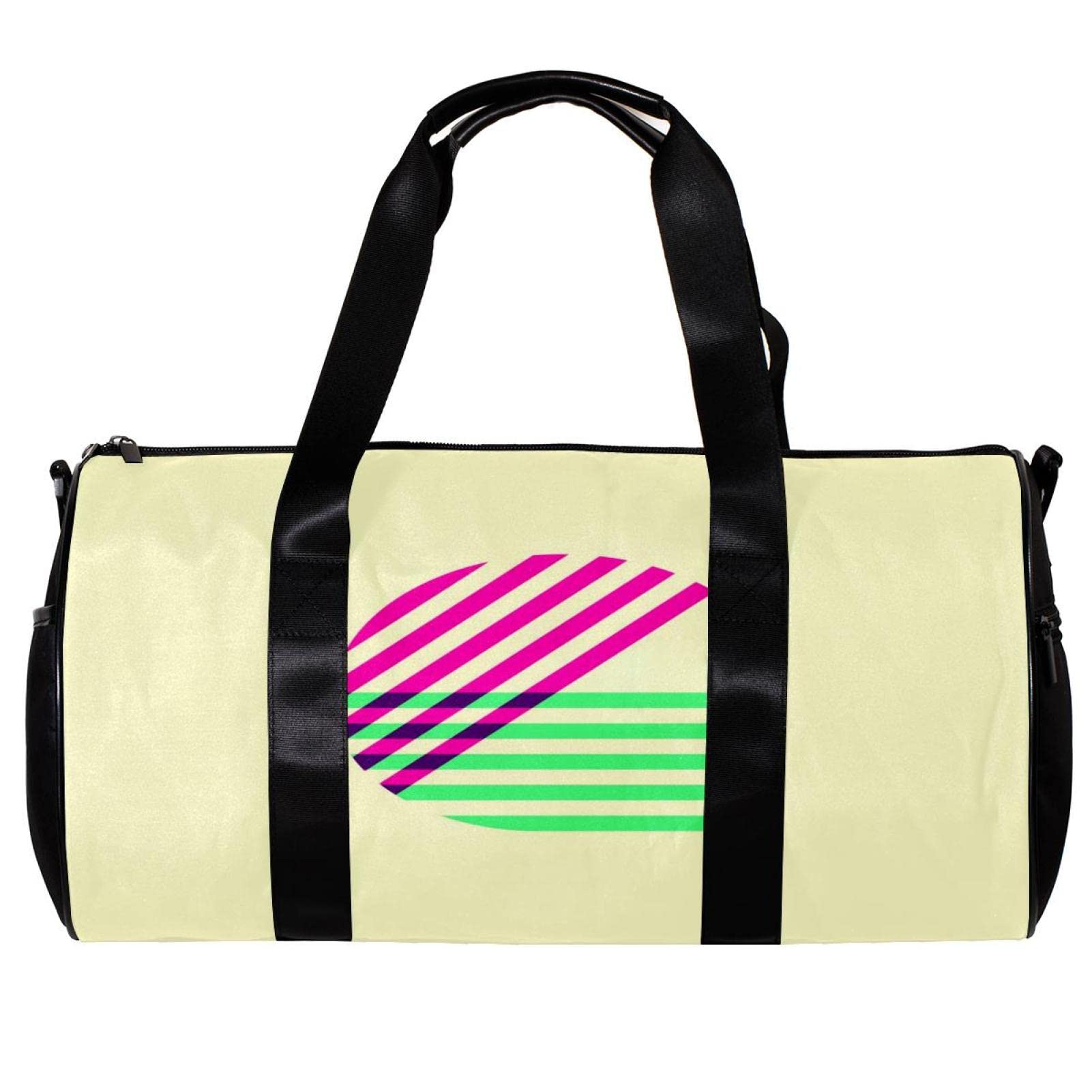 Durable Duffel Bag for Gym, Travel & Work - Water-Resistant & Spacious Carry-On Bag for Men & Women - Stylish Beige Letter G Design - Perfect for Fitness, Sports, Overnight Trips & Daily Commute