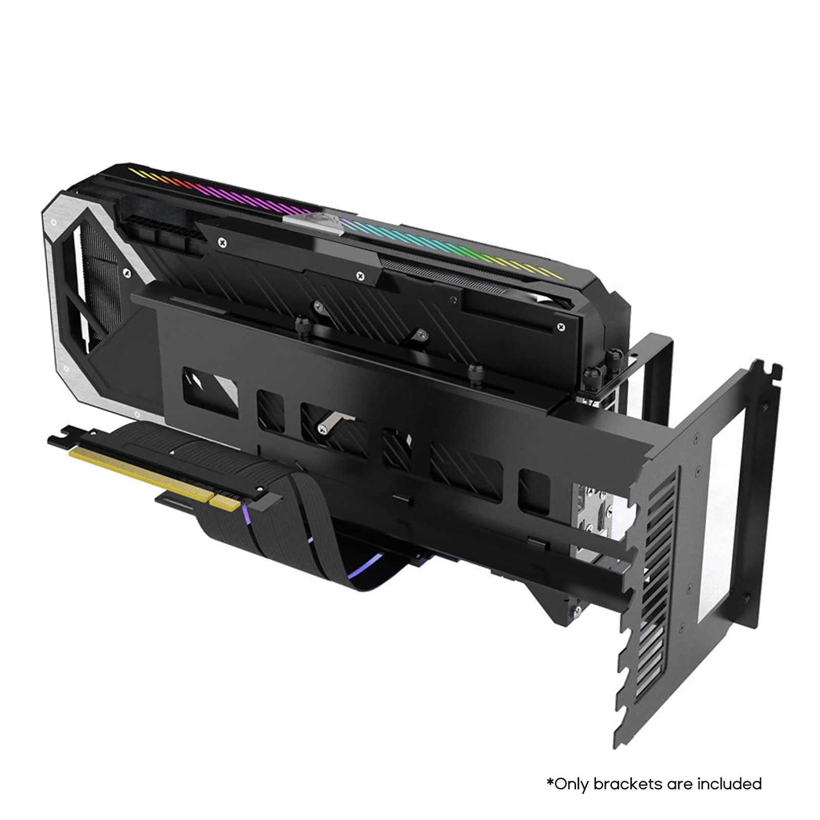 PCI-E X16 Vertical GPU Bracket - Graphics Card Holder & Extension for PC Gaming Rigs | Perfect for Custom PC Builds, Gaming Setups & Workstations