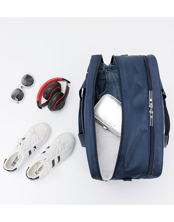 Tosca TCA720 Vega 40cm Tote Cabin Bag - Navy Blue Carry-On Luggage for Air Travel, Weekend Getaways & Business Trips