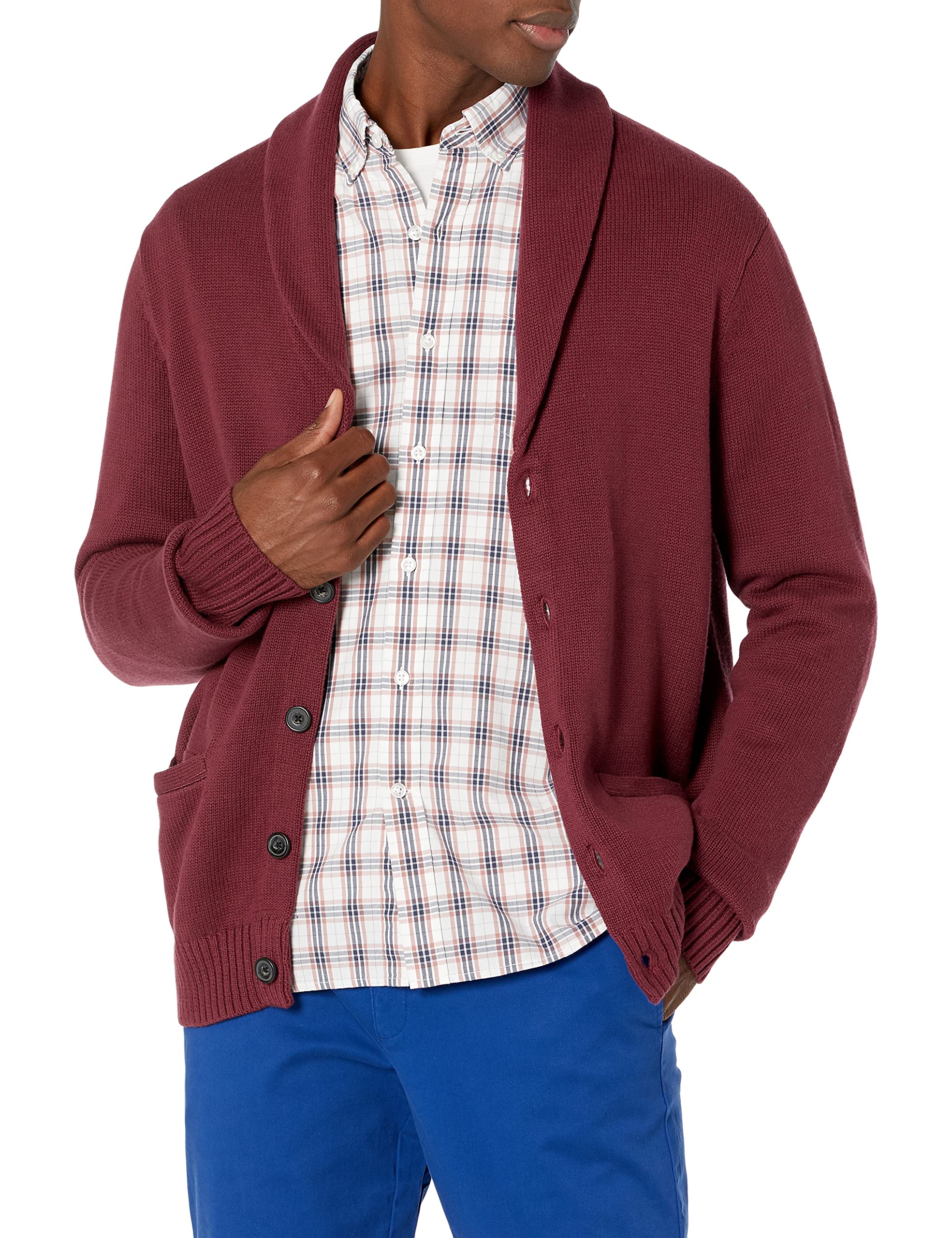 Goodthreads Men's Soft Cotton Shawl Cardigan Sweater - Cozy Knit Pullover for Fall & Winter - Perfect for Casual Outfits, Office Wear and Date Nights