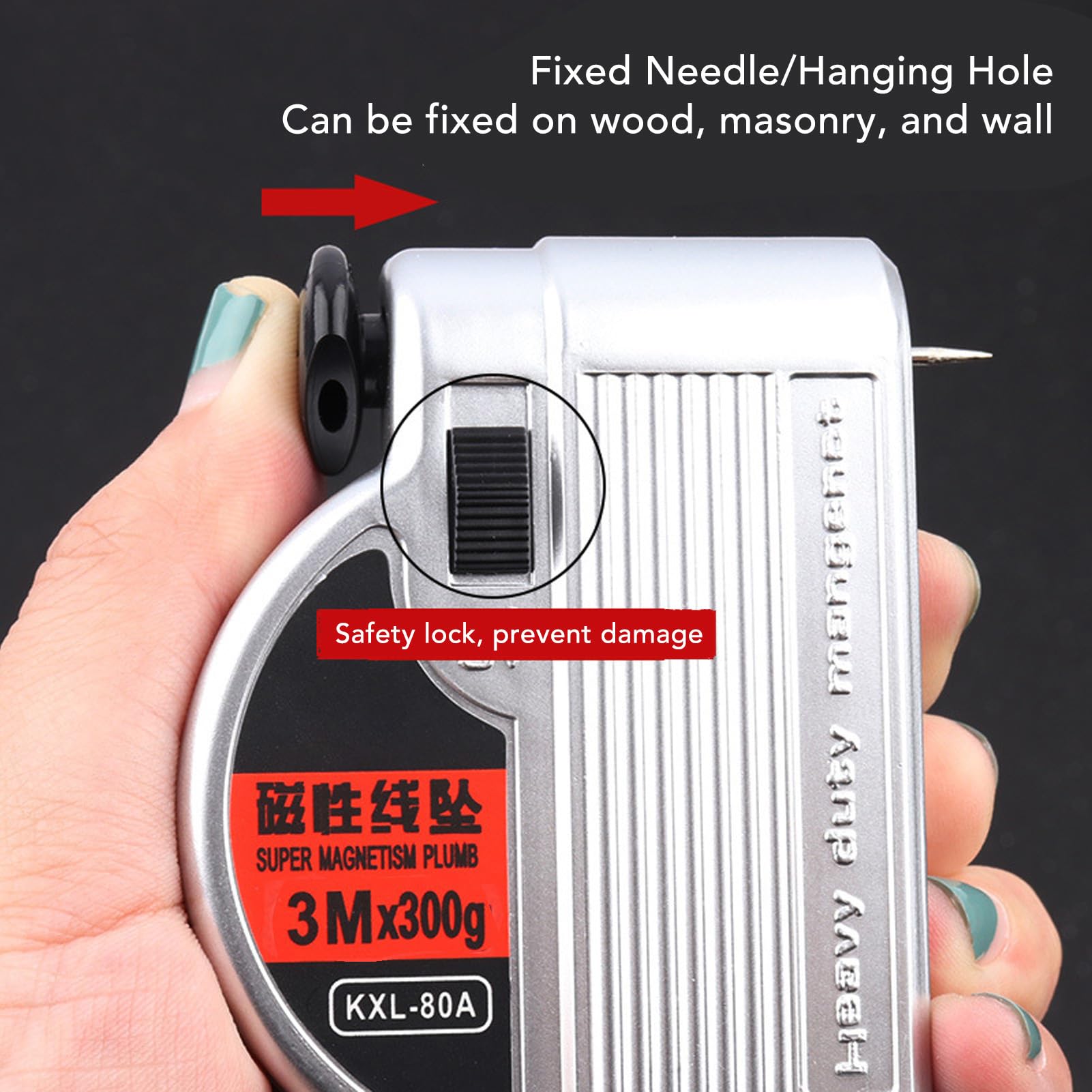 Premium Magnetic Plumb Bob - High-Quality Alloy Steel Wire Hammer for Accurate Vertical Measurement | Automatic Hanging Drop Tool for Construction, Carpentry & Home Decoration Projects | Perfect for Wall Alignment, Framing & DIY Renovations
