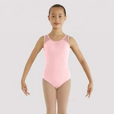 Bloch Pink Heart Mesh Tank Leotard for Ballet, Dance & Gymnastics - Breathable Stretch Fabric for Comfort & Performance