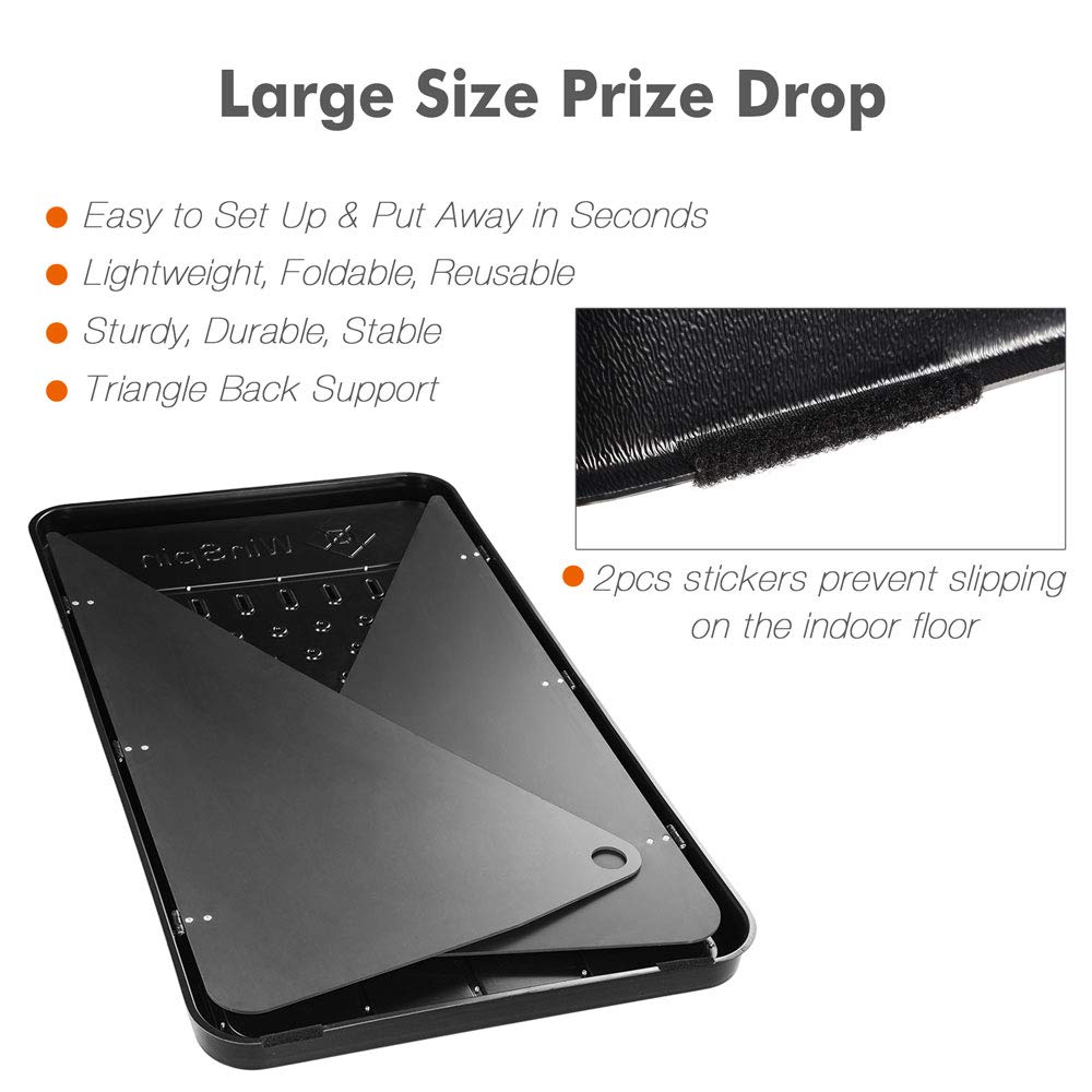 WinSpin 41x25 Inch Foldable Prize Drop Board Game Set with 12 Playing Pucks - Perfect for Carnivals, Trade Shows, Parties & Live Stream Events - Fun Interactive Game for Kids & Adults