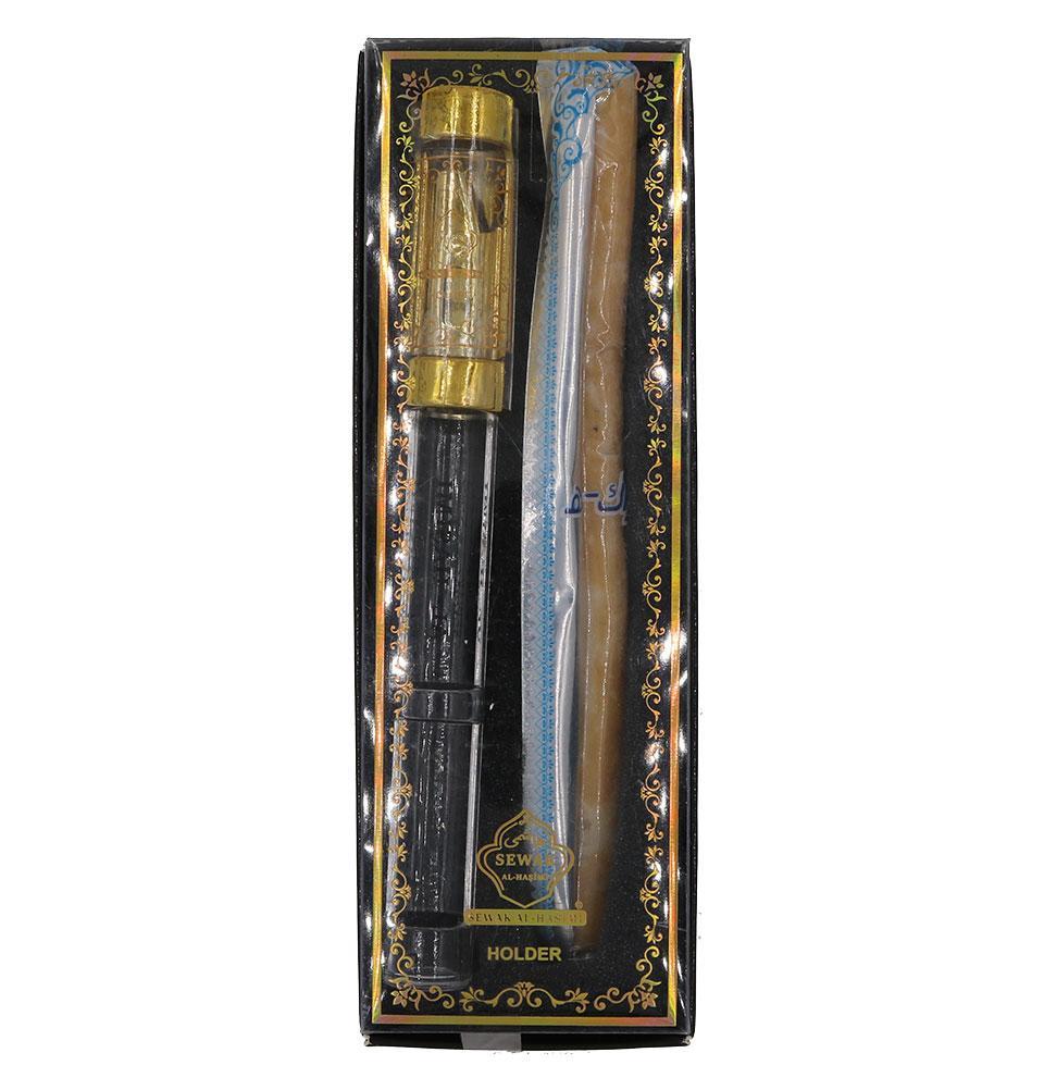 Organic Islamic Peelu Miswak Teeth Cleaning Stick with Cutter & Travel Case - Natural Toothbrush for Oral Hygiene - Perfect for Travel, Home & Daily Dental Care