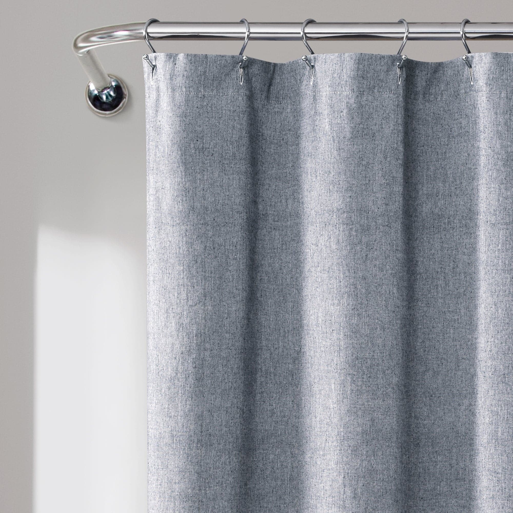 Nantucket Yarn Dyed Tassel Fringe Shower Curtain - Coastal Bathroom Decor for Beach House, Farmhouse & Boho Style