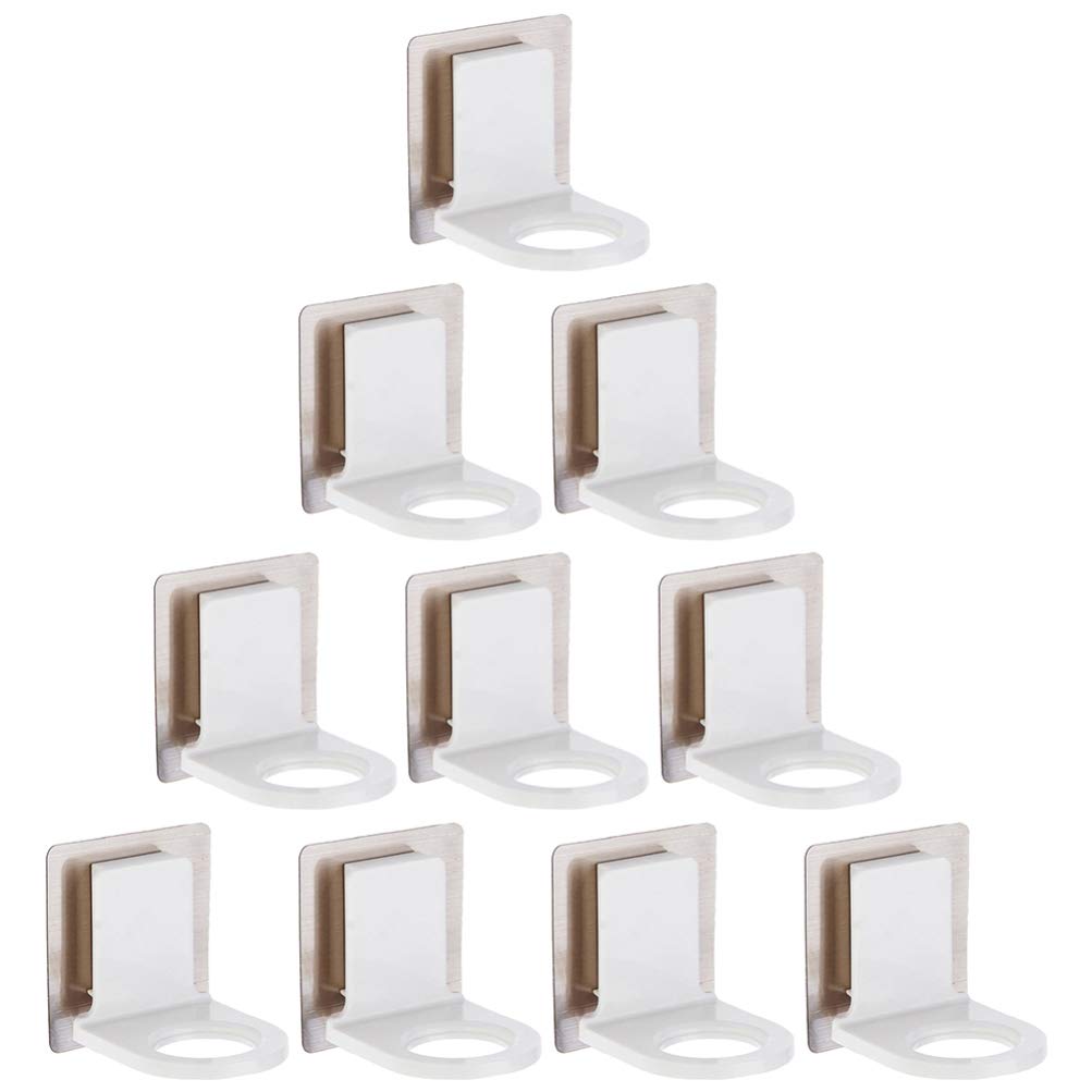 DOITOOL 10-Pack Shower Gel Holder Wall Mounted, Shampoo Soap Dispenser Shelf with Suction Hooks for Bathroom Organization - Perfect for Showers, Sinks, and Kitchen Use