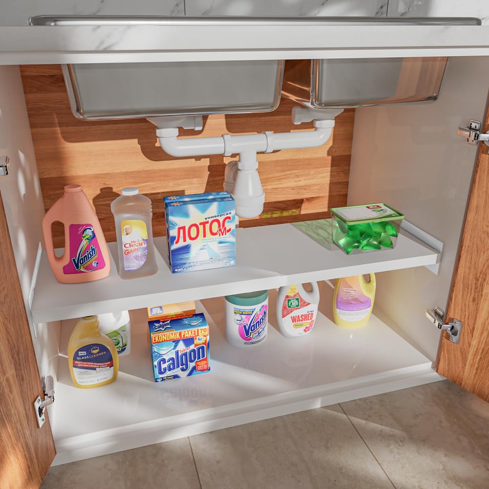 Adjustable Metal Closet Shelf Organizer - 11.8