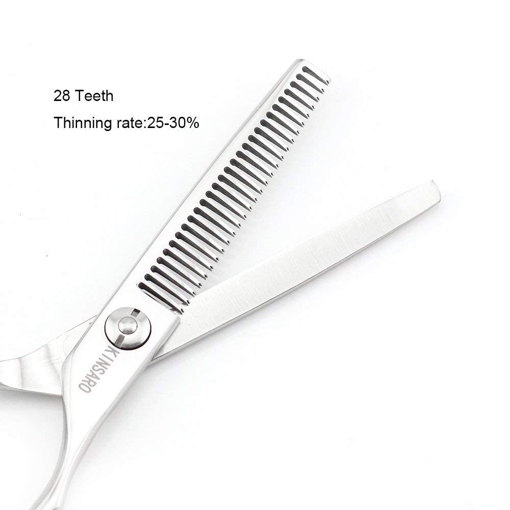 Kinsaro Professional 6 Inch Hair Cutting Scissors & 5.5 Inch Thinning Shears Set - Barber Grade Stainless Steel Hairdressing Scissors for Salon, Home Haircuts, Styling, and Trimming