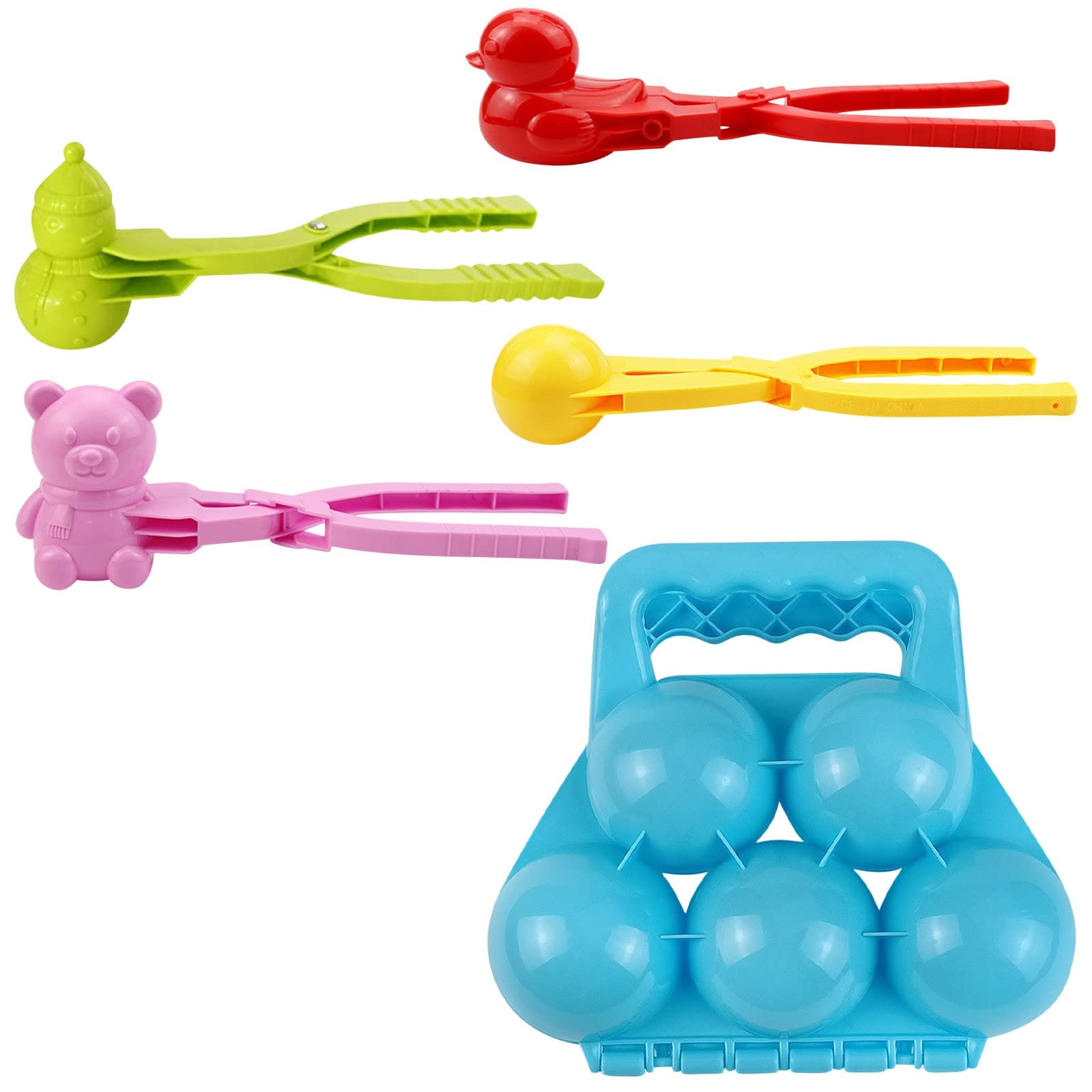 KXOVHF Snowball Maker Kit - Handy Scoopers & Catcher for Snow & Sand Play - Large Snowball Clip for Kids Winter Outdoor Games - Perfect for Snowball Fights & Beach Activities