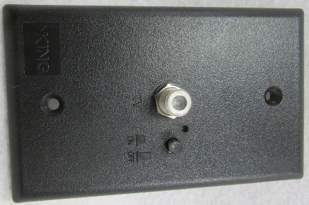 High-Speed Antenna Switch Wall Plate with Power Injector - Black | Ideal for Home & Office Network Setup