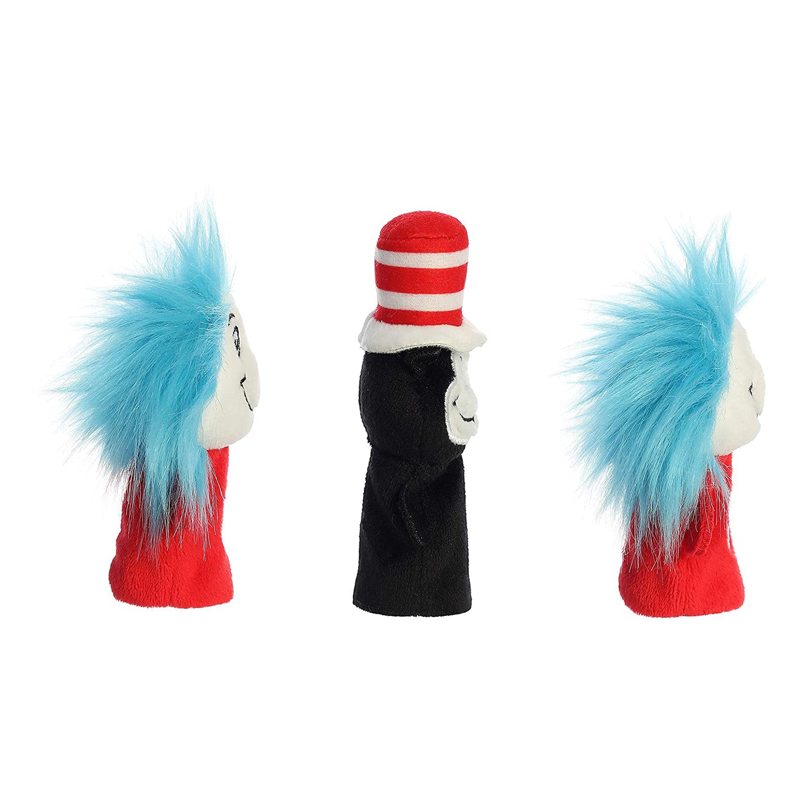 Dr. Seuss Cat in The Hat Finger Puppet Set - Aurora Plush Toy for Kids, Storytelling & Role Play - Perfect for Birthday Gifts & Classroom Activities