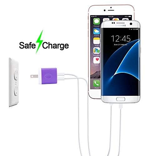 Sicodo 3-Pack USB Wall Charger Block - Dual Port Fast Charging Cube Power Adapter for iPhone 16/15/14/13/12/SE/X/8, Samsung Galaxy S24/S23/S22/S21, LG, Moto - Perfect for Home, Office & Travel Charging